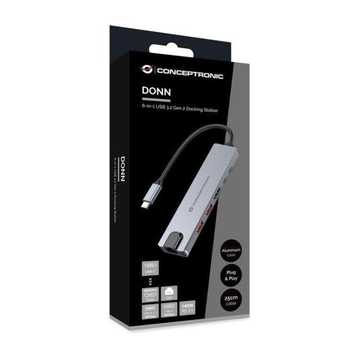 CONCEPTRONIC Adattatore multip porta USB-C 6 in 1 con HDMI