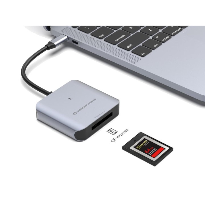 CONCEPTRONIC Lector de tarjetas USB-C BIAN08G SD/MICROSD 3.2 GEN2 10GBPS DSP0000030362