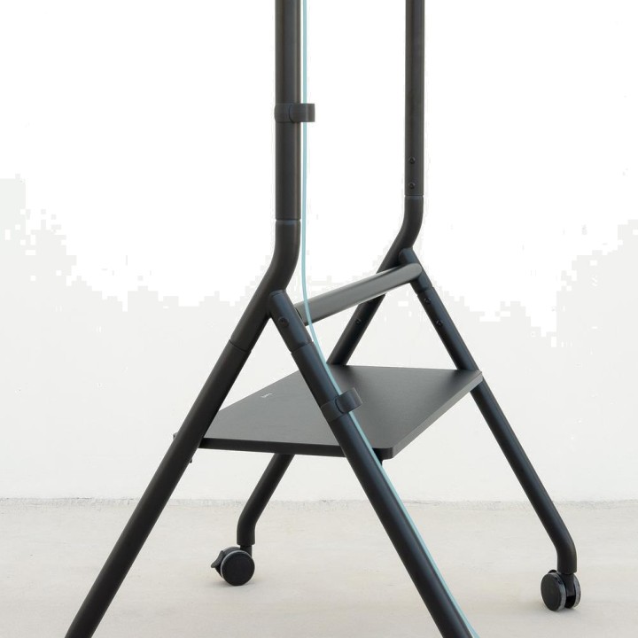 TOOQ Floor stand with wheels and TV shelf IDREAMS-FS20206M