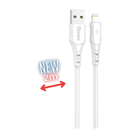 nabíjací a dátový kábel z pvc pre mobil athens-2m usb-a/lightning 3a 18w