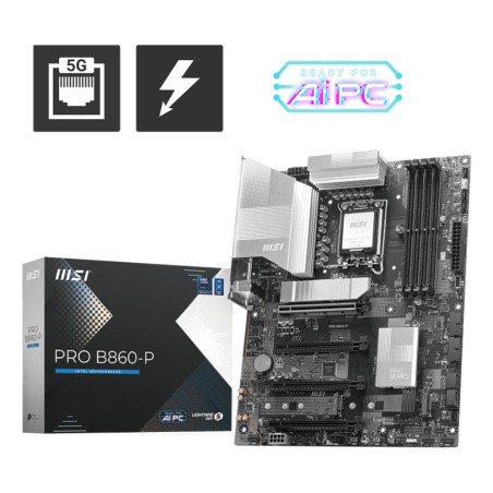 placa base atx para intel core ultra pro b860-p ddr5 lga1851
