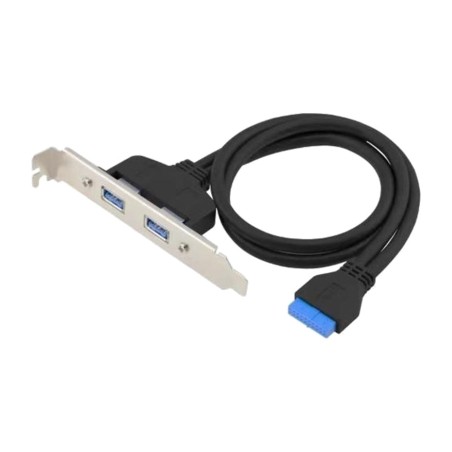 halterung mit 2 usb-3.0-anschlüssen für pc-steckplatz emrick11b 19-pines
