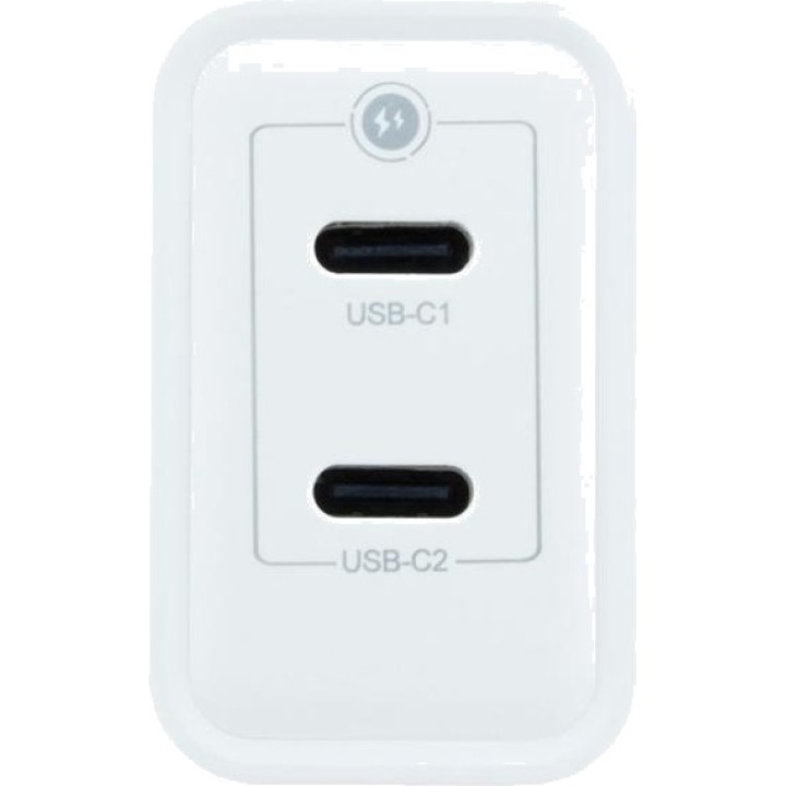 COOLBOX Φορτιστής τοίχου GaN με δύο θύρες USB-C 35W PD