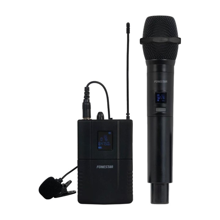 FONESTAR Microfono wireless doppio palmare e bodypack