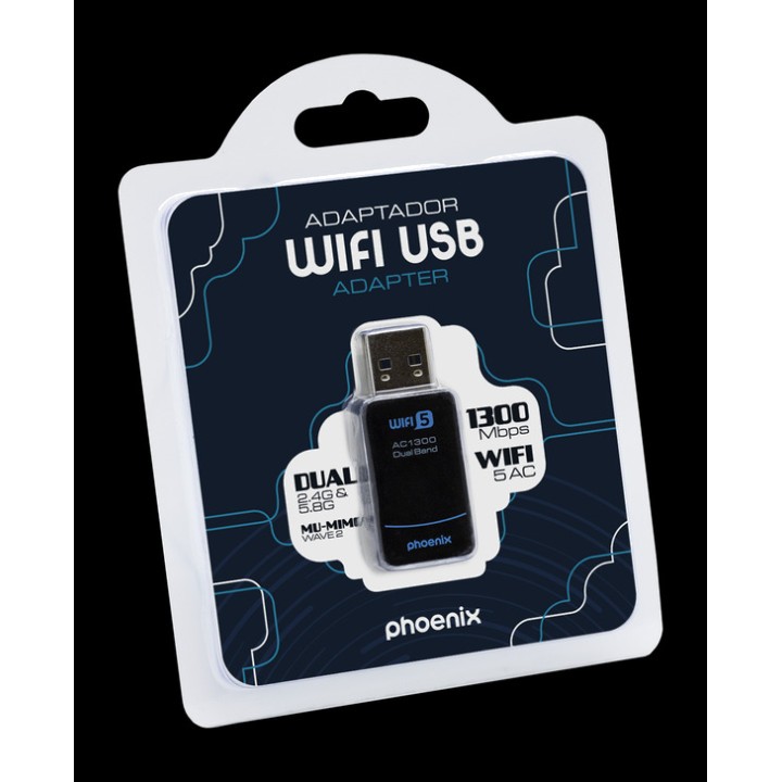 PHOENIX Nano-adaptateur USB Wi-Fi WA-1300MB 1300MBPS