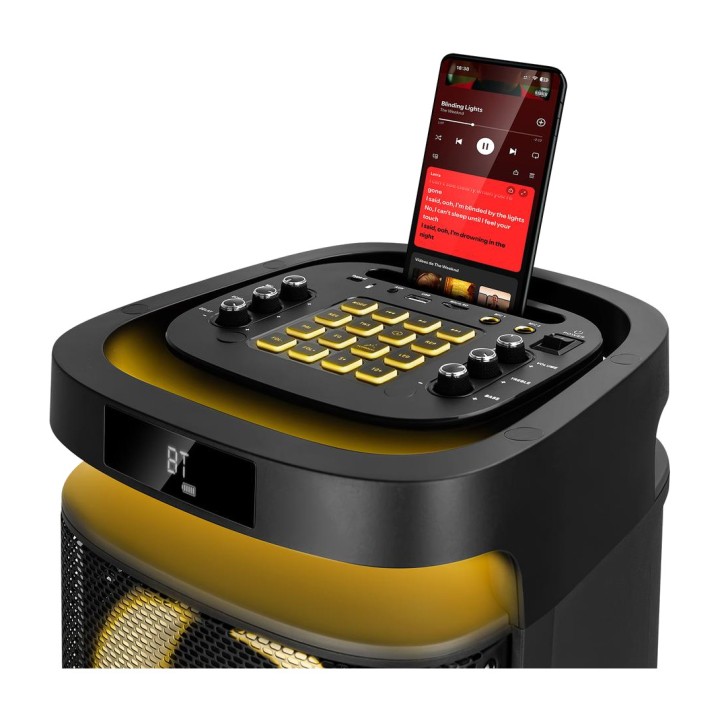 PHOENIX Altoparlante portatile Bluetooth per karaoke con 2