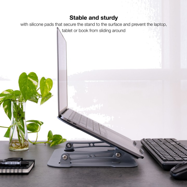 TOOQ Adjustable aluminium laptop riser stand TQLRS0012