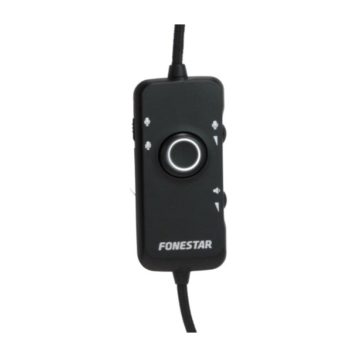 FONESTAR USB gaming headset with flip-up microphone and LED