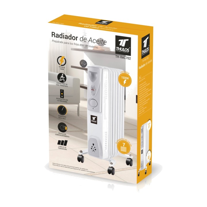 THULOS Oil-filled radiator with 7 elements TH-RAC702 1500W