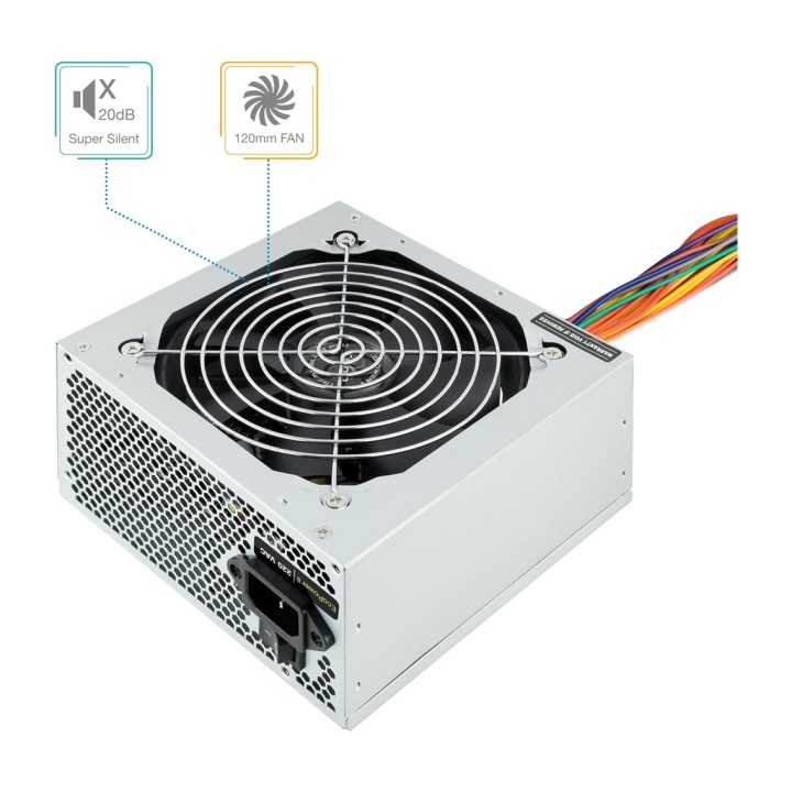 TOOQ ATX-strømforsyning til pc ECOPOWER-II TQEP-500SSE 500W