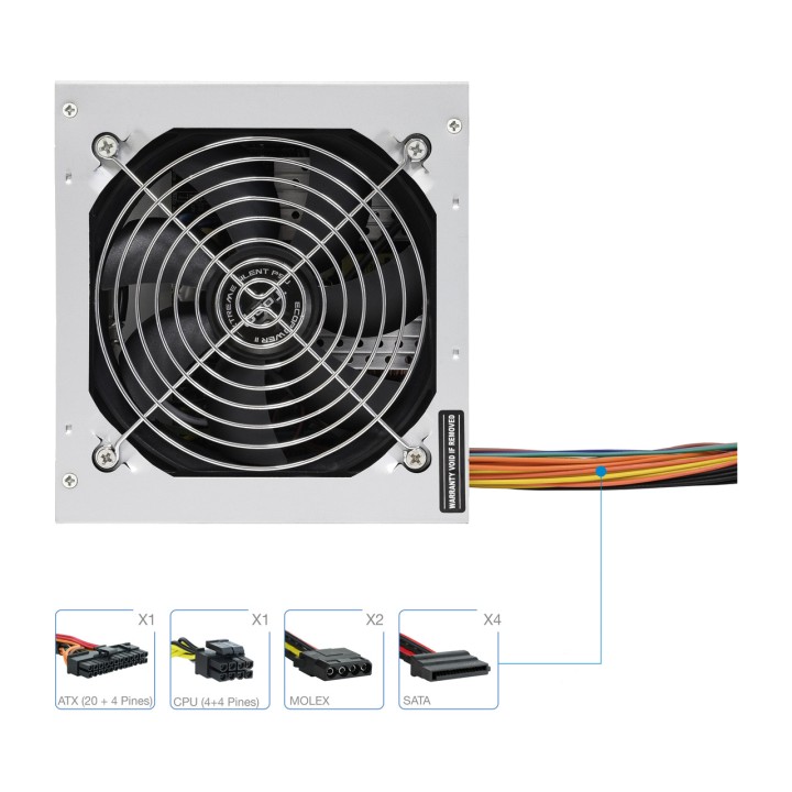 TOOQ ATX-strømforsyning til pc ECOPOWER-II TQEP-500SSE 500W
