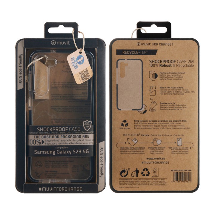 MUVIT Coque antichoc recyclée pour smartphone SHOCKPROOF-2M