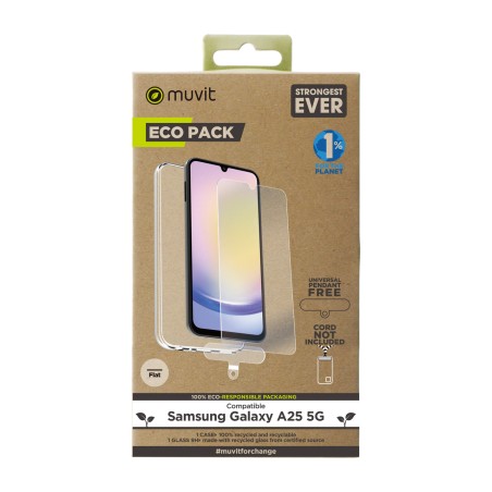 capa reciclada para celular com protetor de tela em vidro temperado recycletek-pack galaxy a25 5g