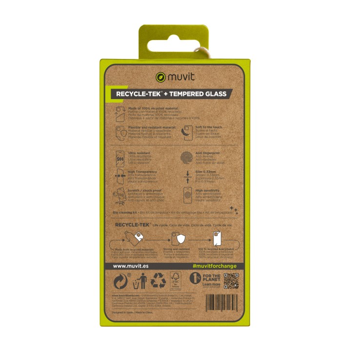 MUVIT Capa reciclada para celular com protetor de tela em