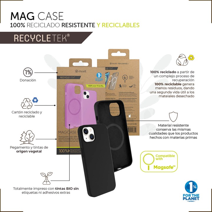 MUVIT Funda de silicona líquida magnética para móvil