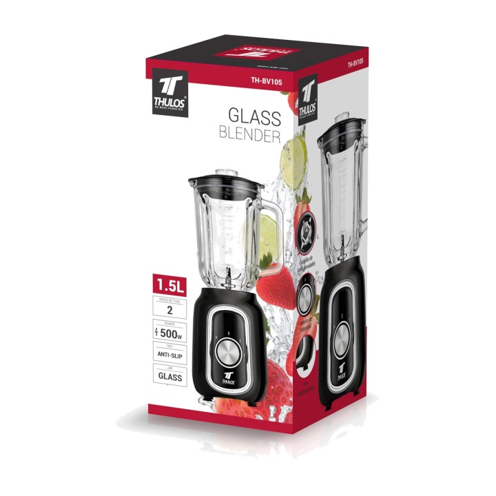 THULOS Blender with glass jug and pulse function TH-BV105