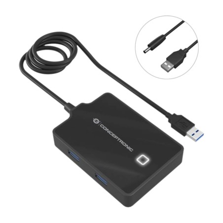 hub usb 4 ports avec câble hubbies11b 3.0 5gbps 90 cm