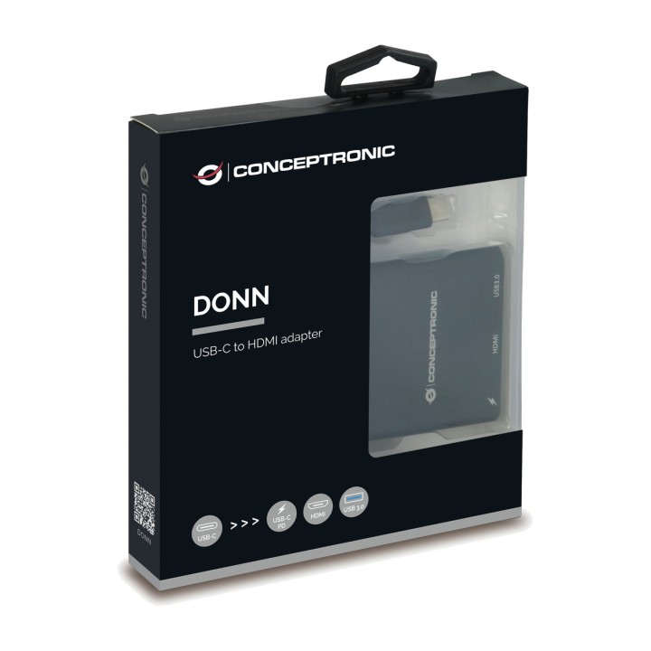 CONCEPTRONIC USB-C-Multiportadapter 3-in-1 mit HDMI DONN01B