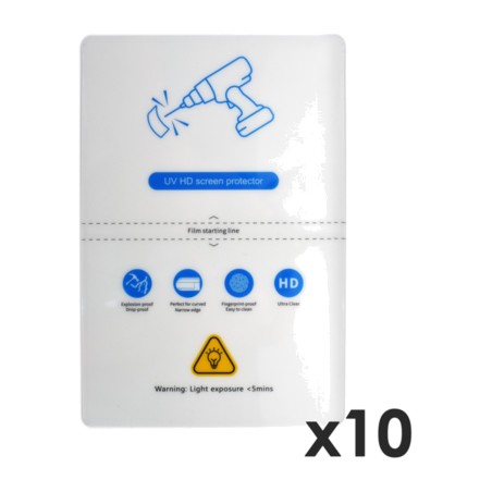packung mit 10 hybrid-hydrogel-folien zur uv-fixierung uv-hd qx1