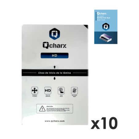 pack con 10 láminas protectoras de hidrogel para tablet hd-plus qx1 320x230mm