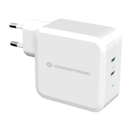 chargeur mural gan avec deux ports usb-c pour ordinateur portable et téléphone mobile althea08w 100w pd-3.0
