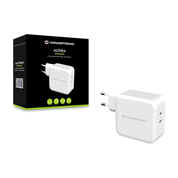CONCEPTRONIC Caricatore da parete GaN con due porte USB-C