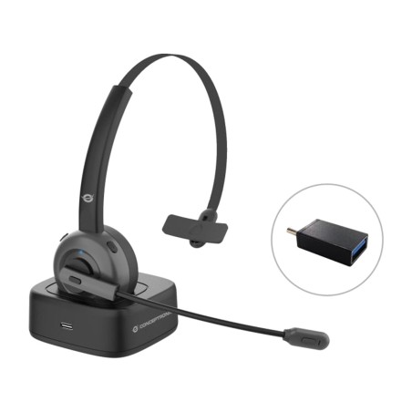 bluetooth mono headset with charging base and microphone polona03bd cvc