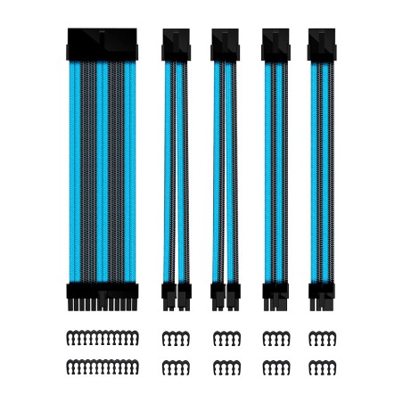 kit de cables alargadores para fuente de alimentación atx-24-pin 4+4-pin 6+2-pin 30cm