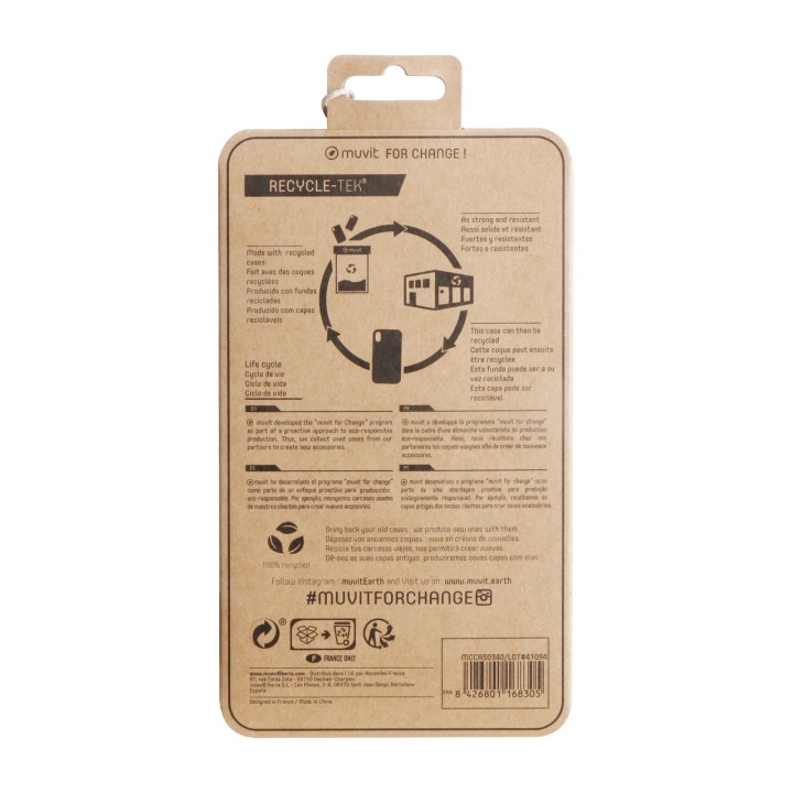 MUVIT Funda reciclada para móvil RECYCLETEK-IPHONE 14 PLUS