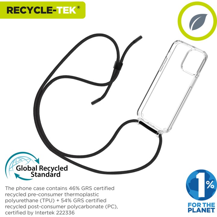 MUVIT Funda reciclada para móvil con colgante