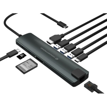 9-in-1 usb-c multiport adapter with hdmi, sd card reader and ethernet donn06g pd usb3.0 rj45