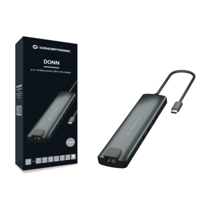 CONCEPTRONIC Adattatore multiporta USB-C 9 in 1 con HDMI,