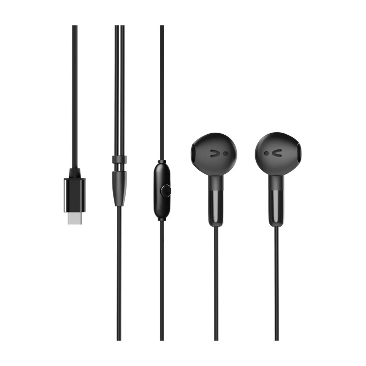 MUVIT USB-C intraaurálne slúchadlá z recyklovaného plastu s