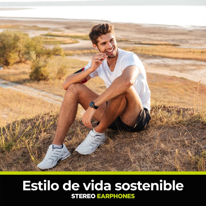 MUVIT Écouteurs écologiques en plastique recyclé avec