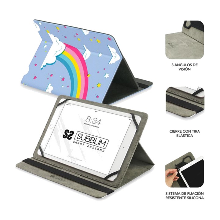 SUBBLIM Housse enfant à licornes pour tablette universelle