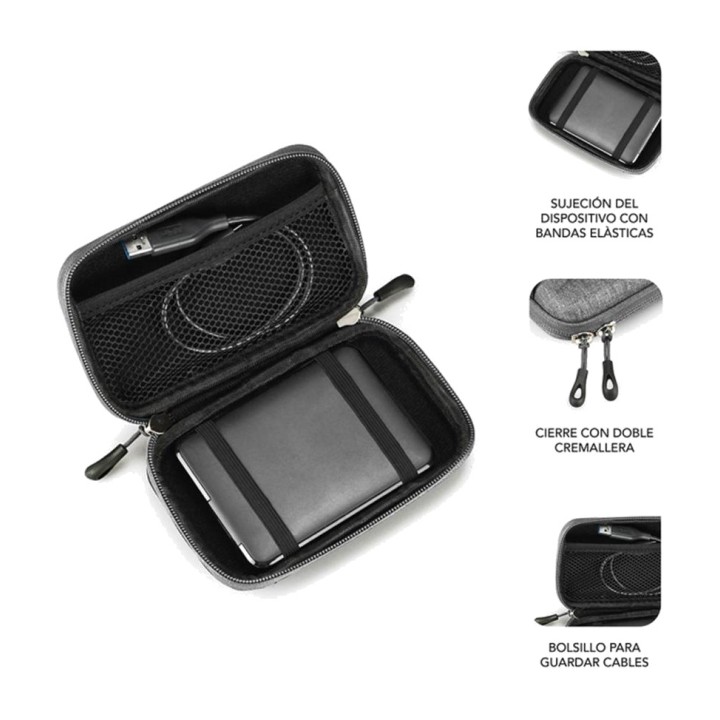 SUBBLIM Étui rigide pour disque dur de 2,5 pouces