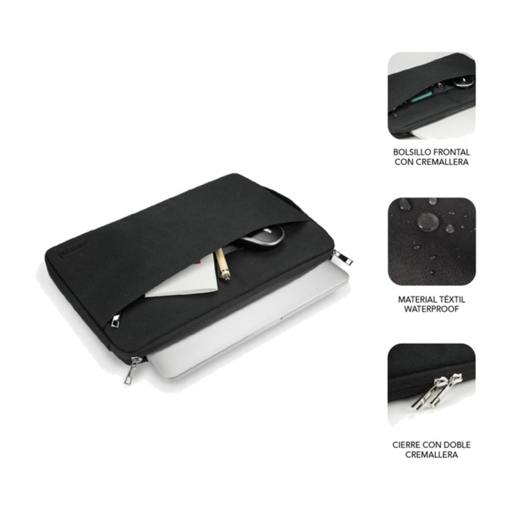 SUBBLIM Capa com bolsinho frontal e dupla cremalheira para