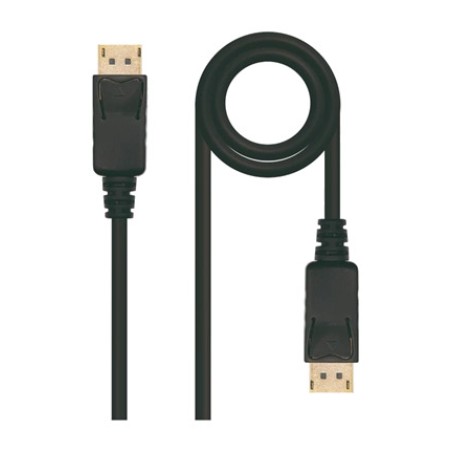 cable displayport con conectores dorados y apantallamiento múltiple ofc 10 m
