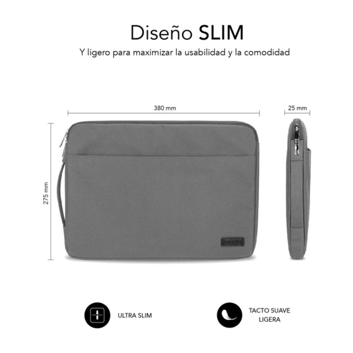 SUBBLIM Custodia con tasca frontale e doppia cerniera per