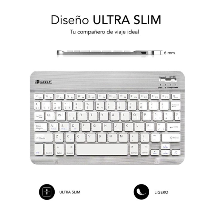 SUBBLIM Kompakte Bluetooth-Tastatur für Tablet und