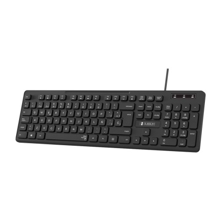 teclado silencioso de perfil bajo con cable usb business-slim