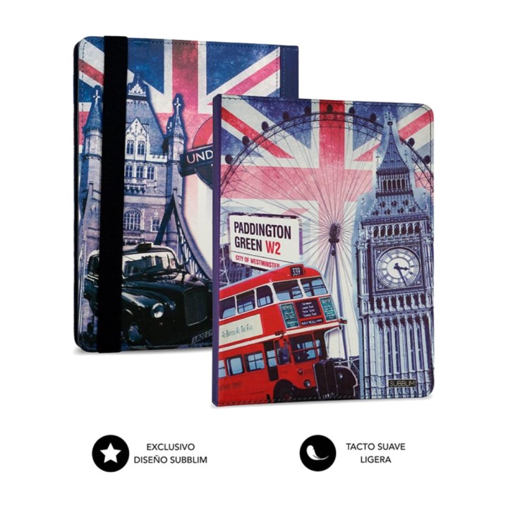 SUBBLIM Funda con teclado de cable y diseño bandera inglesa