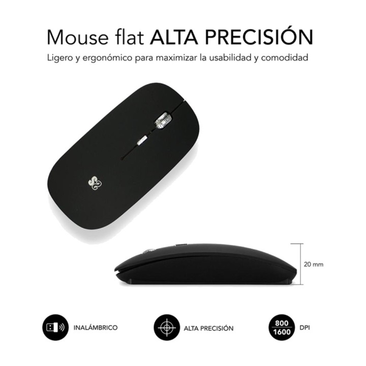 SUBBLIM Borsa per laptop da 15,6 pollici e mouse wireless