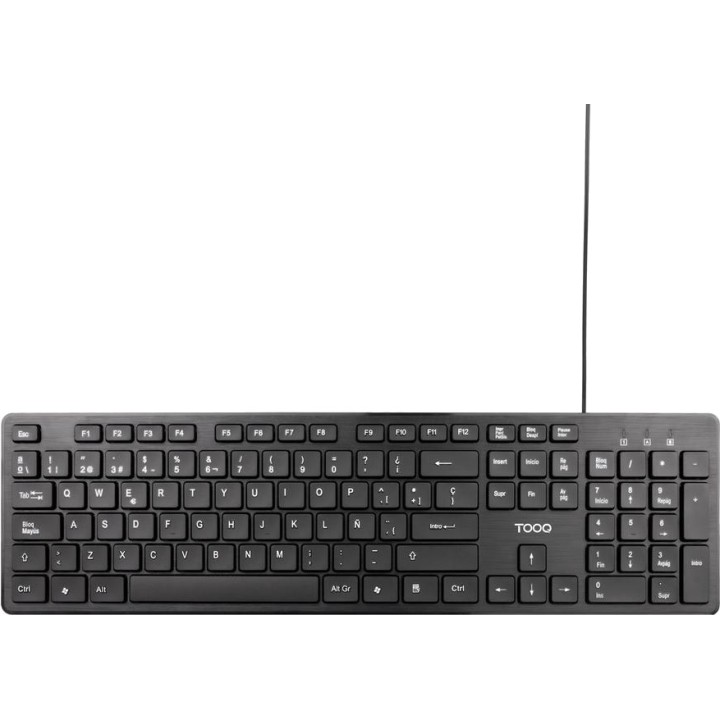 TOOQ Leise Tastatur mit USB-Kabel TQK-2003 DSP0000042367