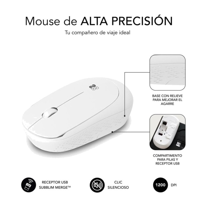 SUBBLIM Ambidextrous silent wireless mouse BUSINESS-PLUS
