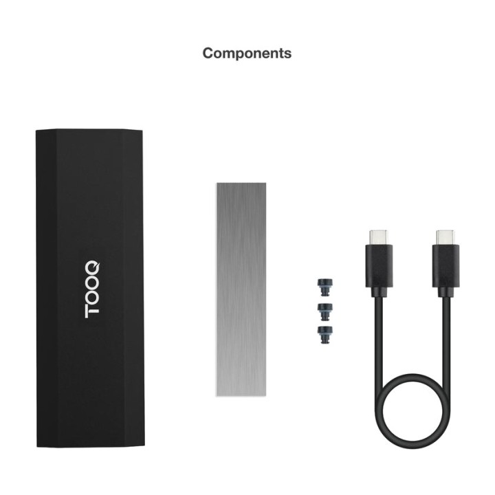 TOOQ Ekstern USB-C-kabinet til SSD TQE-2231B M.2-NVME 10GBPS
