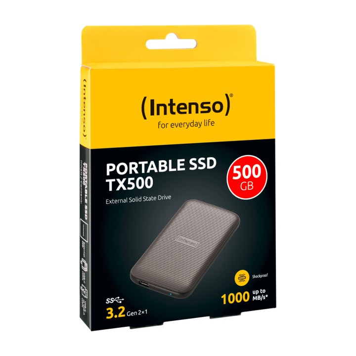 INTENSO SSD externo portátil USB 3.2 Gen 2 TX500 500GB