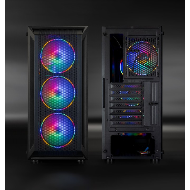 TOOQ Herná semi-tower skriňa pre PC s podsvietením TQGCC101