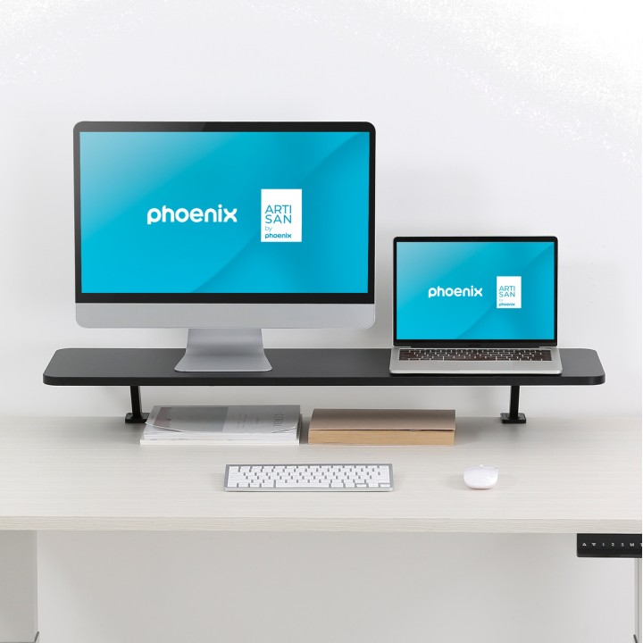 PHOENIX Monitorständer für Schreibtische aus Holz mit