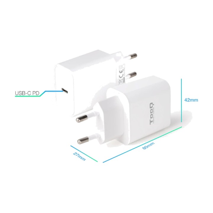 TOOQ Ładowarka sieciowa USB-C z Power Delivery 3.0